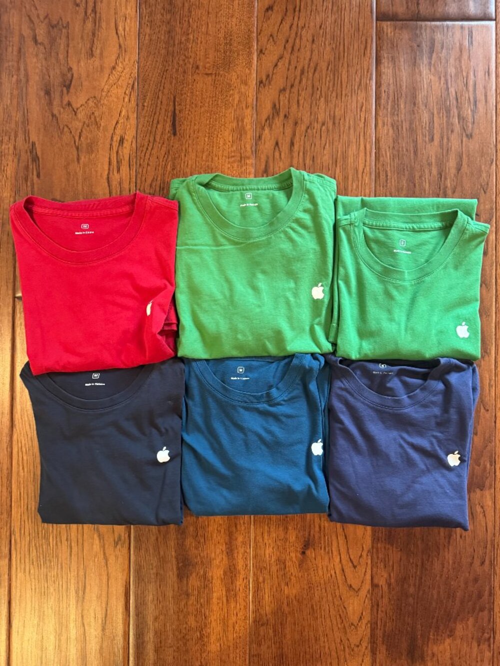 Lot of 6 Official Apple Store Employee T-Shirts (2017-2023) Unisex S/M